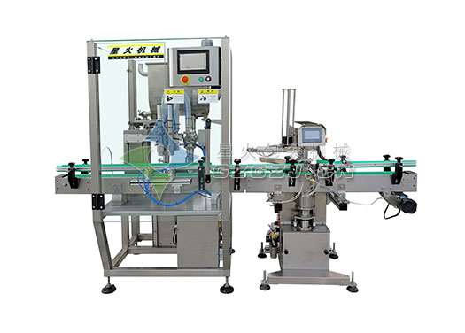 双头全自动酱料灌装旋盖生产线-双头全自动香辣酱灌装生产线